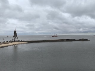Kugelbake mit Feuerschiff Elbe 1