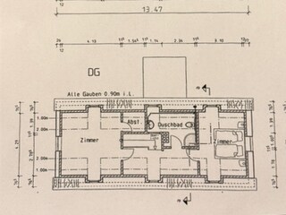 Dachgeschoss-Grundriss 2010