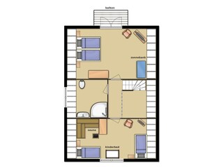 Villa De Koog Pianta del piano 30