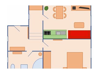 Grundriss der Ferienwohnung