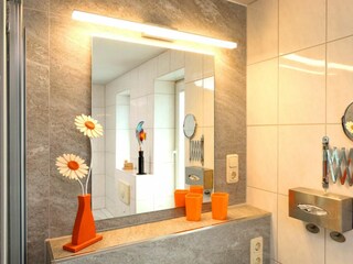 Badezimmer mit Waschbecken