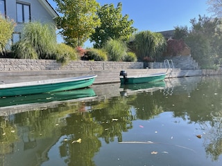 Steganlage mit Angelboote