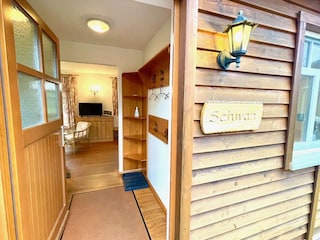 Eingang Blockhaus Schwan