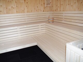 the sauna accommodates 10 people