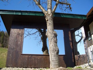 the sauna is right next to the terrace