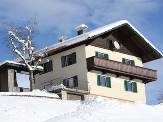 the holiday home in winter in a unique panoramic location