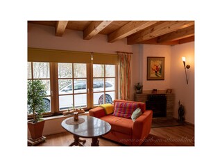 Wohnzimmer Blick auf Kamin