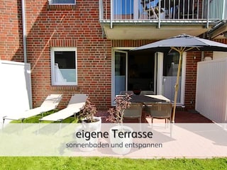 die gemütliche Sonnenterrasse