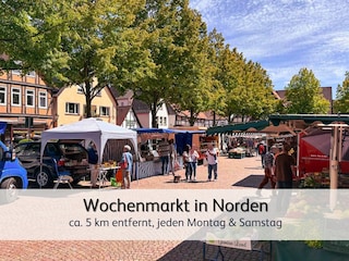 regelmäßiger Markt in Norddeich und Norden
