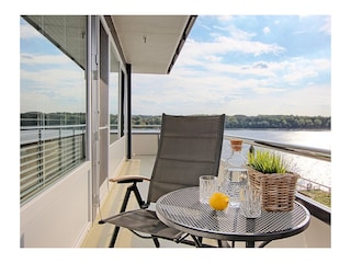 Balkon mit Blick zur Ostsee und zum Binnensee