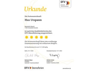 5 Sterneferien im Ferienhaus "Hus Utspann" in Zinnowitz
