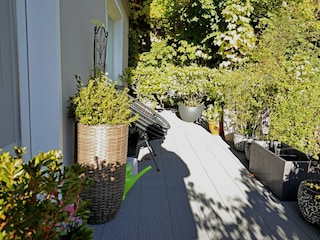 Fewo Waldpfad - Blumendach vor dem Wohnbereich