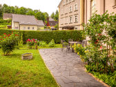 Garden with seating area