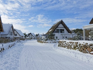 Schnee in der Anlage