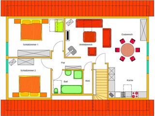 Grundriss Ferienwohnung Hübner