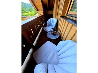 oberer Balkon süd-östl. Seite, Blick  Schwaiger Alm