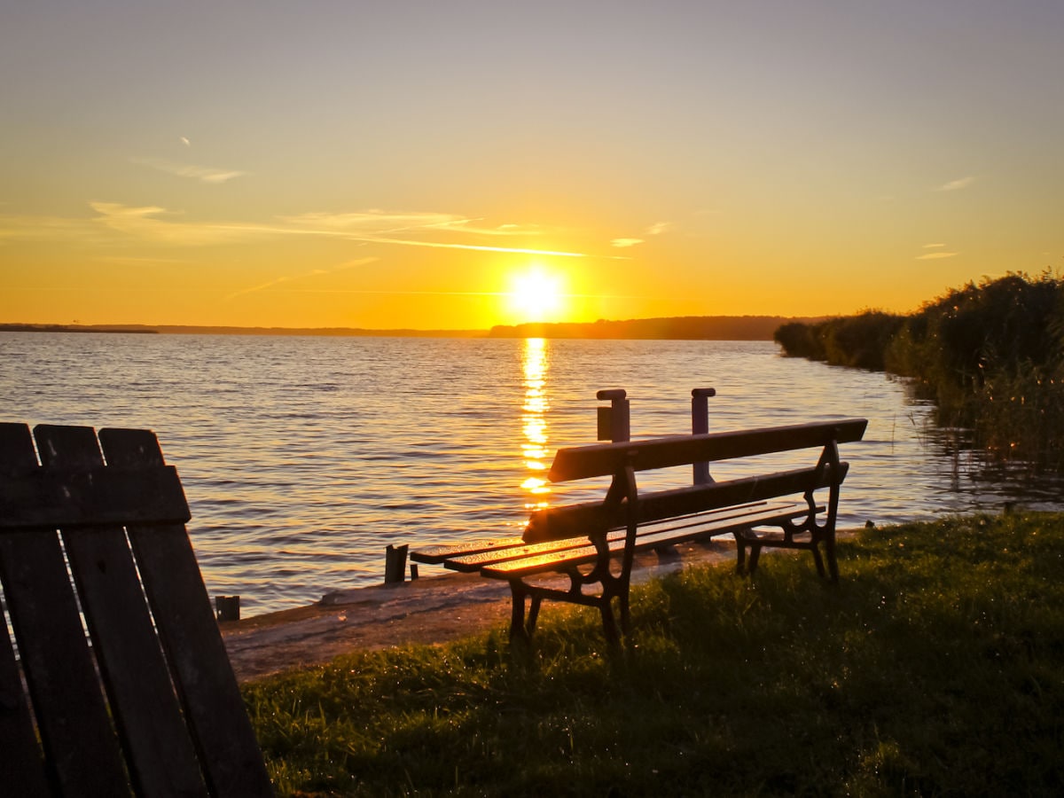 Sonnenaufgang am der Bootsanlegestelle