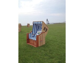 Strandkorb am Strand