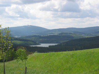 Eibenstock reservoir and Auersberg mountain