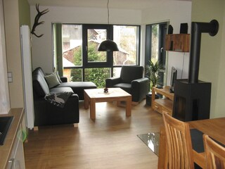 Living room with panoramic window