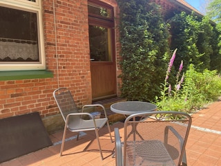 Sitzplatz und Eingang