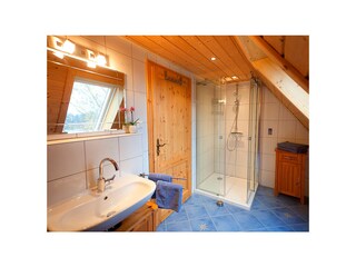 One of the bath rooms with shower