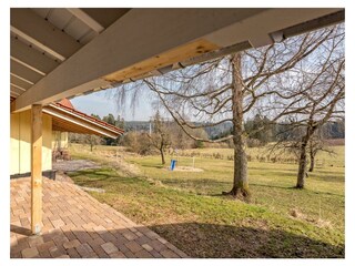 View from entrance towards the garden