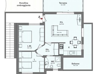 Appartement de vacances Terme Vigliatore Plan d'étage 21