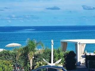 Meerblick vom Balkon der Ferienwohnung