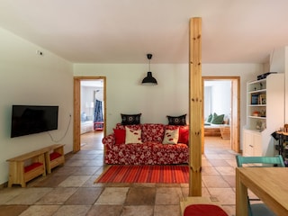 Wohnküche mit Blick in die Schlafzimmer