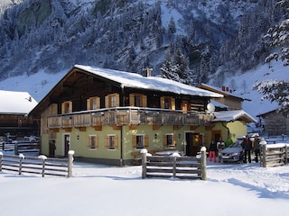 Hütte Wintermorgen