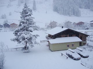 Hütte Hinteransicht