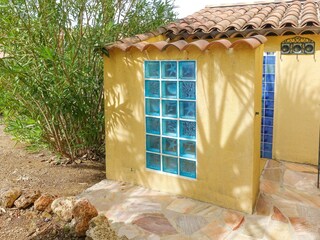 Outdoor shower at the holidayhome in Les Issambres