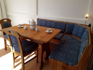 Essplatz im Wintergarten