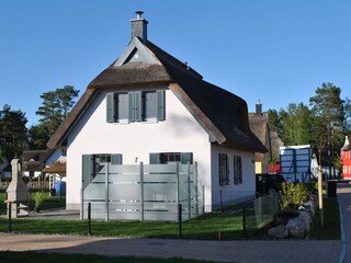 Terrassenansicht mit Windschutz