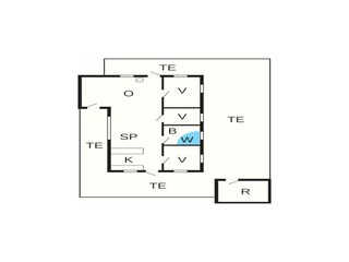 Vakantiehuis Aalbæk Grondplan 4