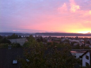 Sonnenuntergang (Blick von der Wohnung im Obergeschoss)