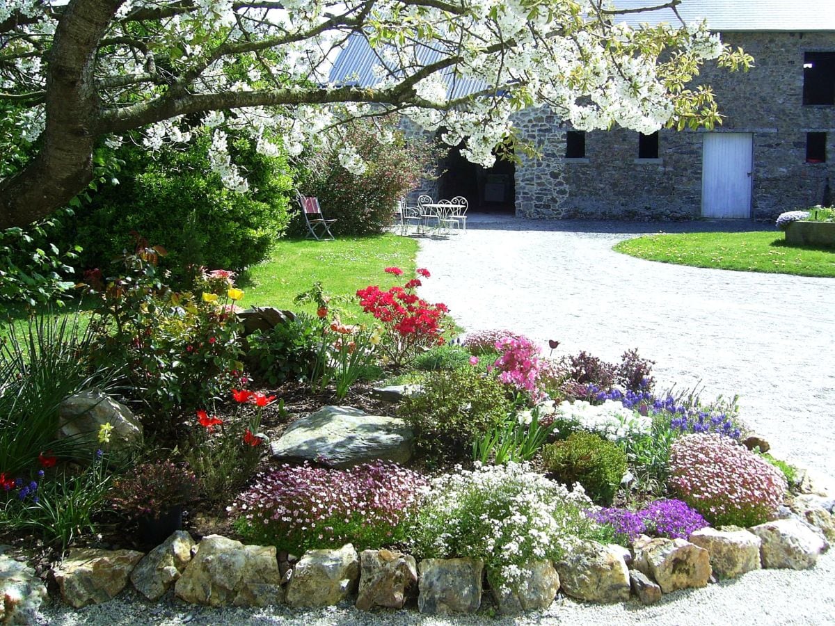 view from rockery to barn