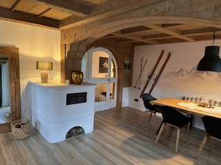 Essbereich im Wohnzimmer