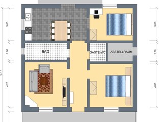 Casa per le vacanze San Pietro in Bevagna Pianta del piano 23