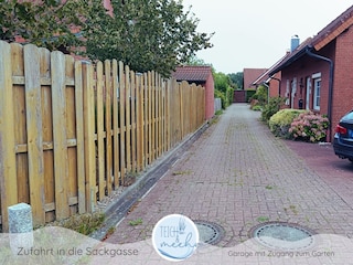 Ferienhaus Teich und meehr - Einfahrt Sackgasse