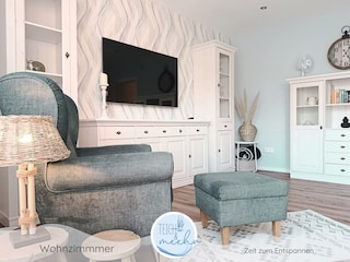 Ferienhaus Teich und meehr - Wohnzimmer