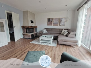 Ferienhaus Teich und meehr - Wohnzimmer