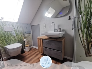 Ferienhaus Teich und meehr - Badezimmer