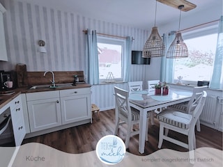 Ferienhaus Teich und meehr - Separate Küche