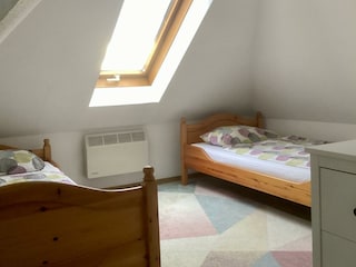 Schlafgalerie mit 2 Einzelbetten