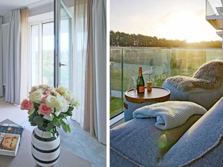 Wohnzimmer und Balkon