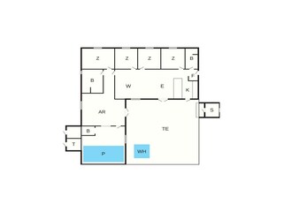 Vakantiehuis Ebeltoft Grondplan 2