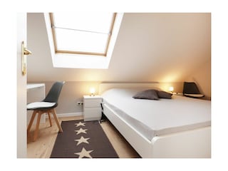 Papillon Whg. 9/7, Silbermöwe - Blick in das Schlafzimmer (oben rechts) 3.TV