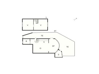Vakantiehuis Dronningmølle Grondplan 31